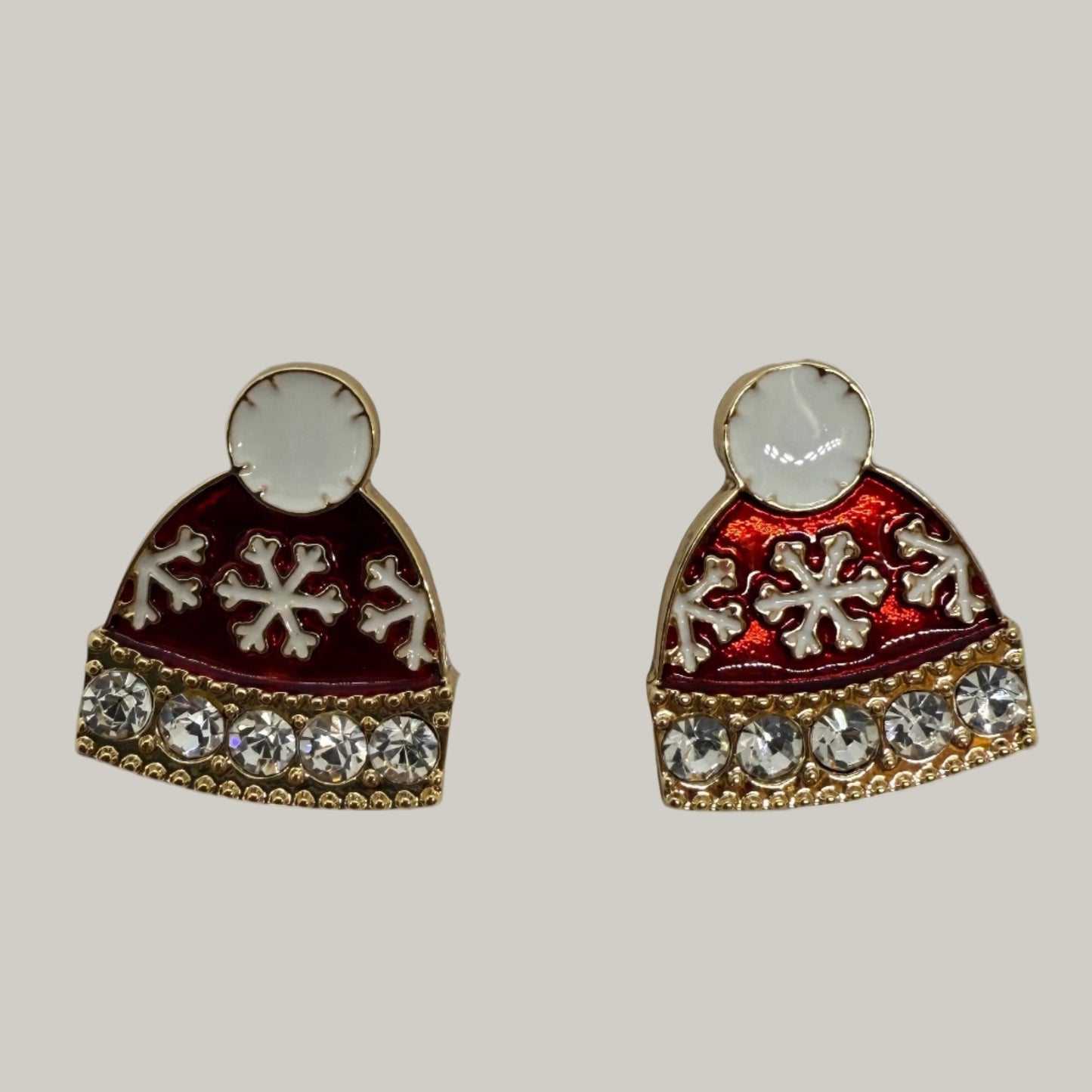 Audrey's - Christmas Hat Stud Earrings