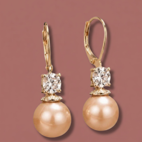 Audrey's - Pearl & Crystal Drop Earrings