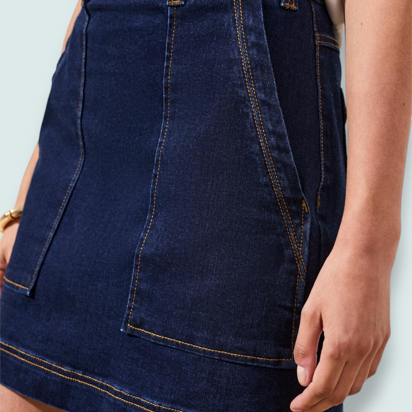 Tribal - Audrey Pull-On Denim Skort