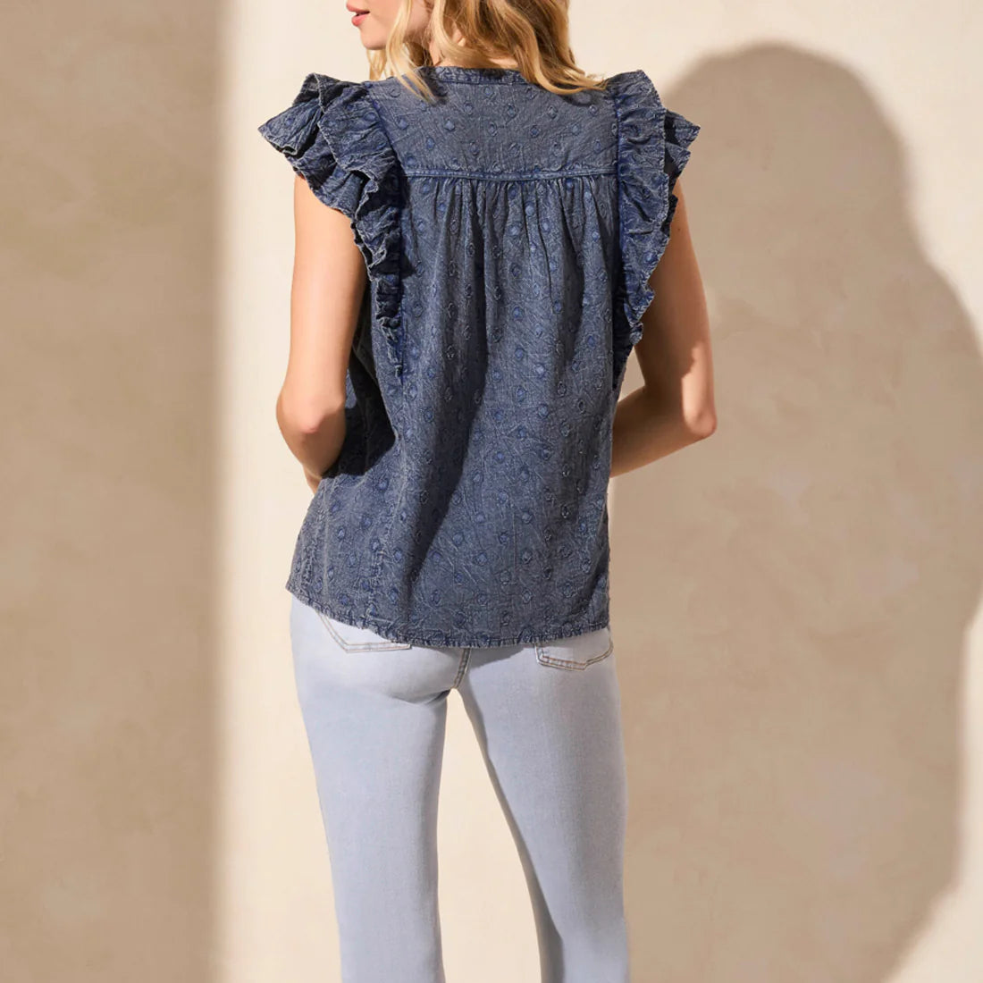 Tribal - Frill Sleeve Blouse