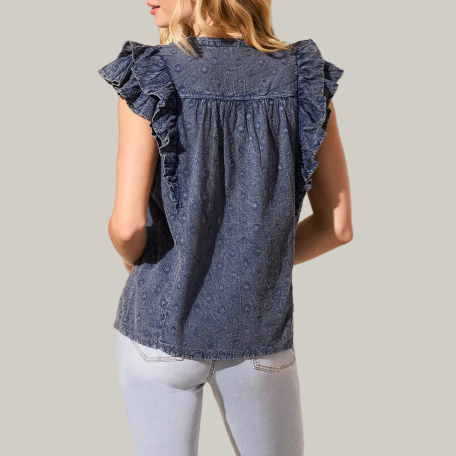 Tribal - Frill Sleeve Blouse