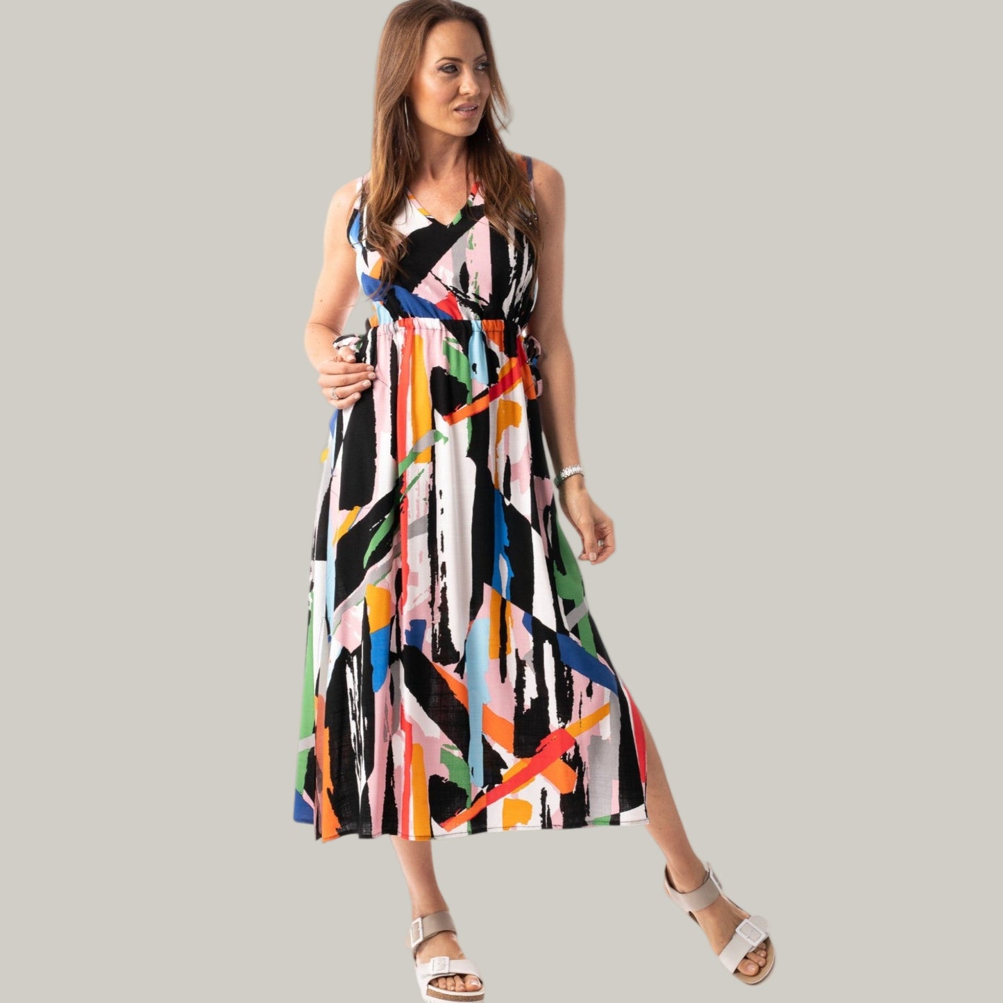 Pure - Side-Slit Maxi Dress