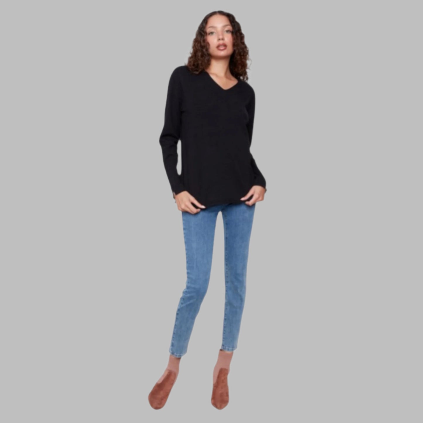 Charlie B - Basic V-Neck Sweater