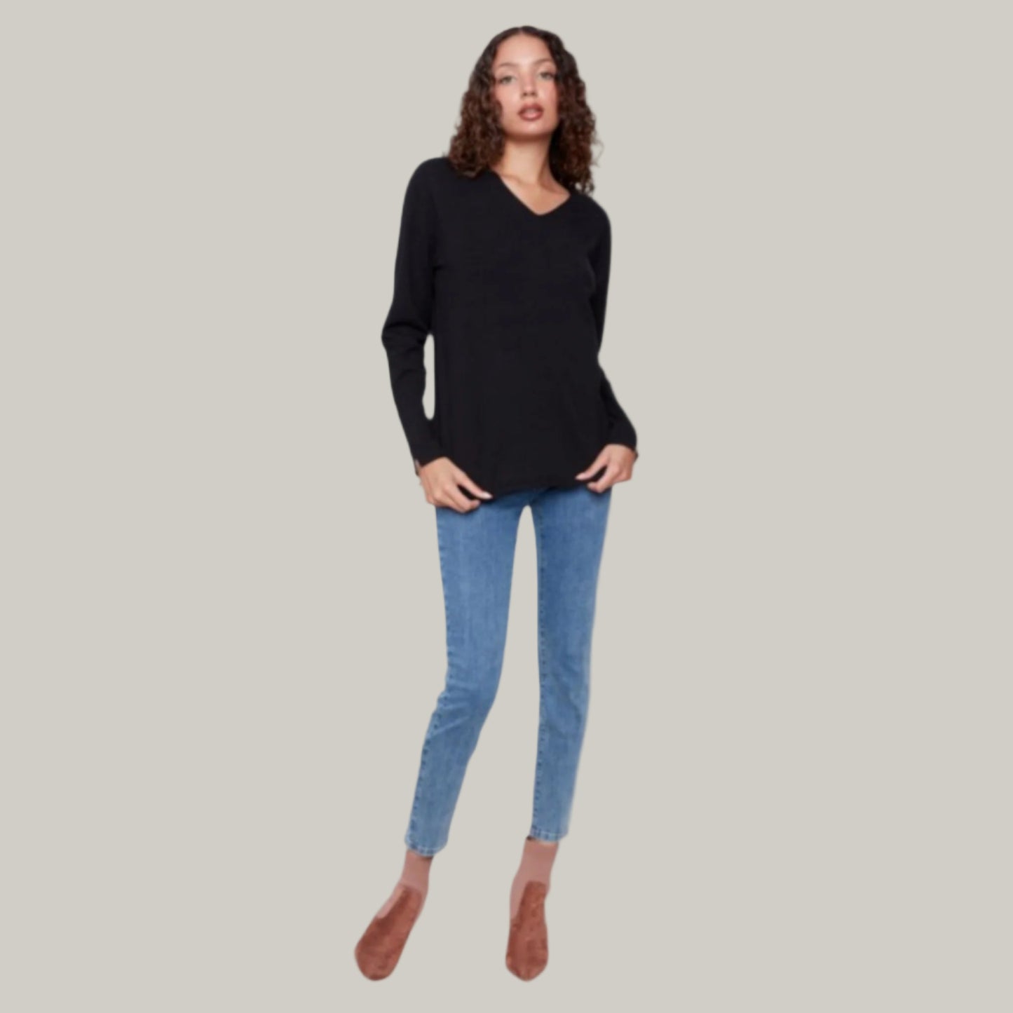 Charlie B - Basic V-Neck Sweater