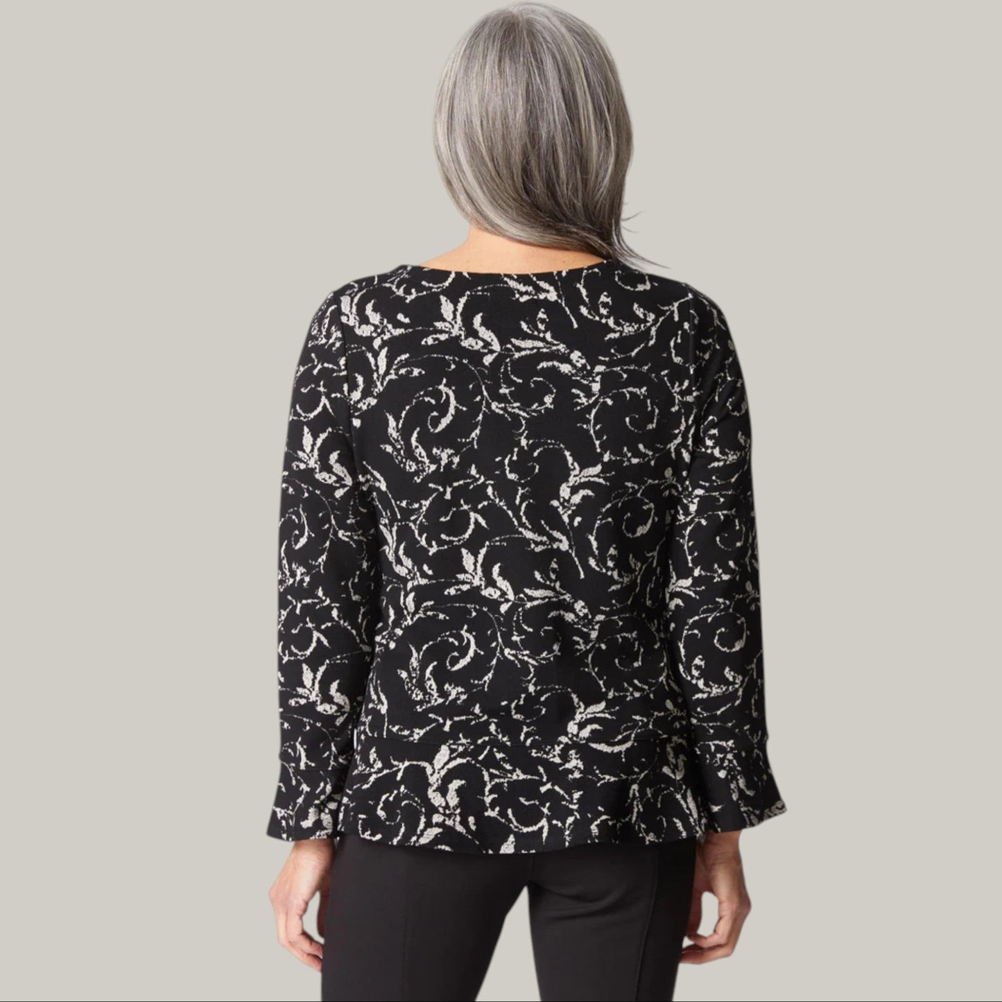 Habitat - Jacquard Scroll Peplum Top