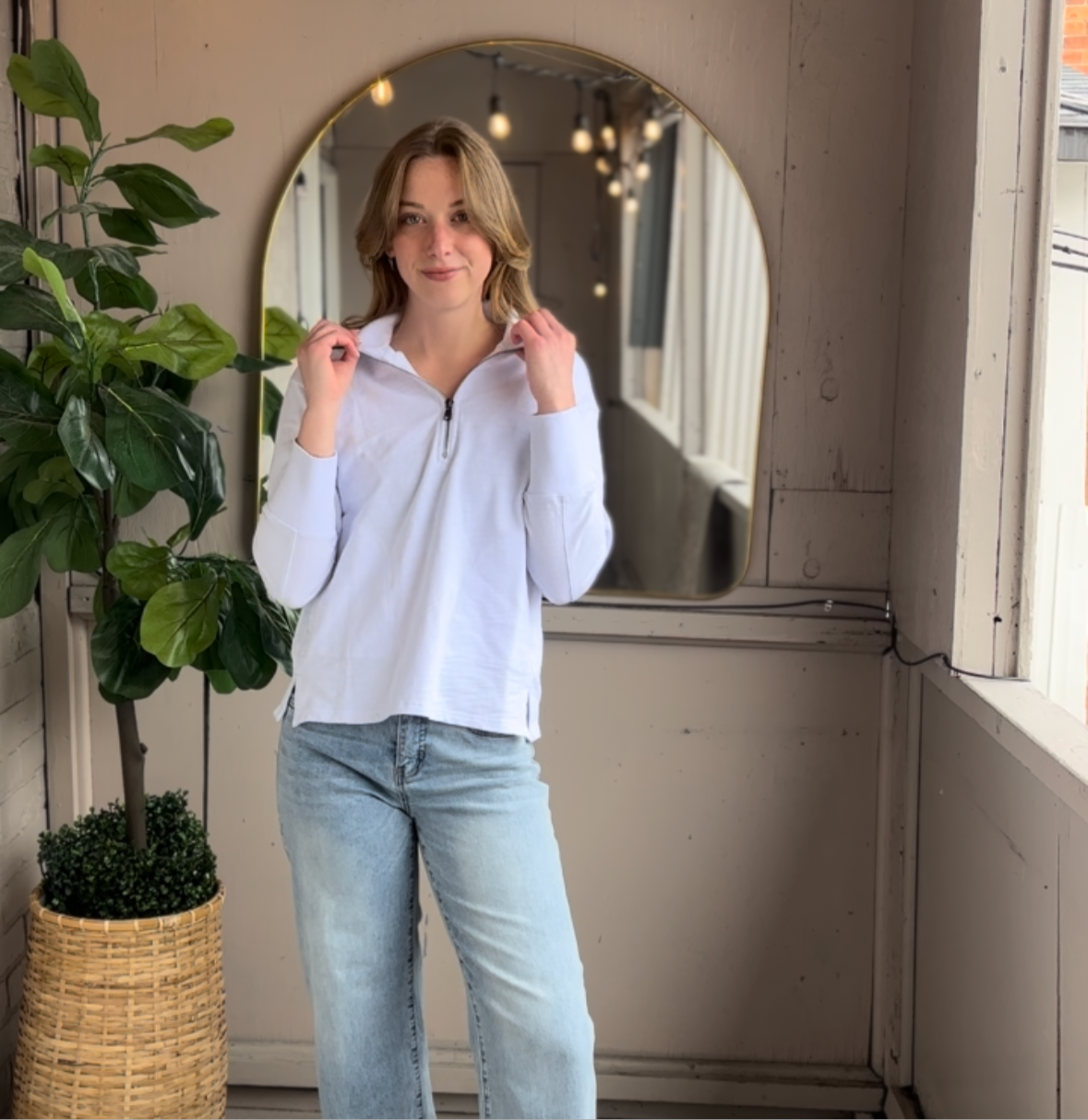 Wild Palms - Pullover With 1/4 Zip