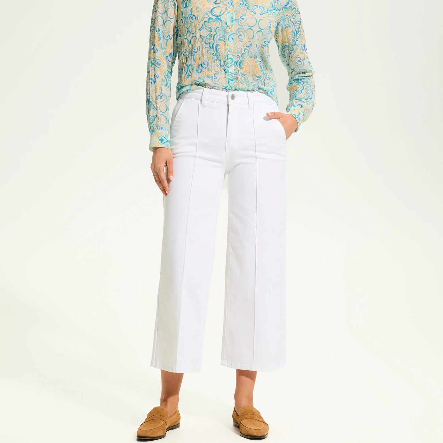 FDJ - Suzanne Wide Leg Crop Denim Pants