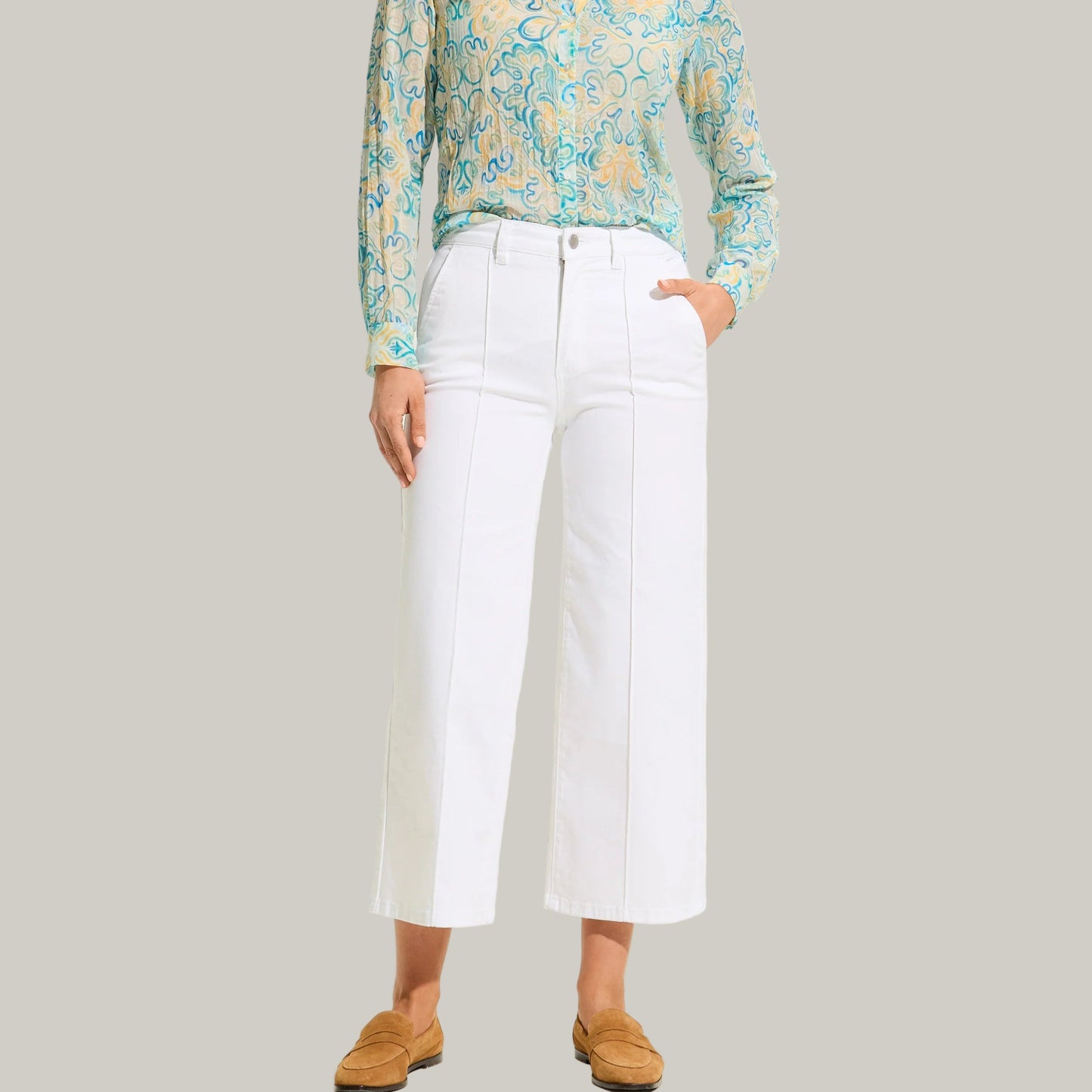 FDJ - Suzanne Wide Leg Crop Denim Pants