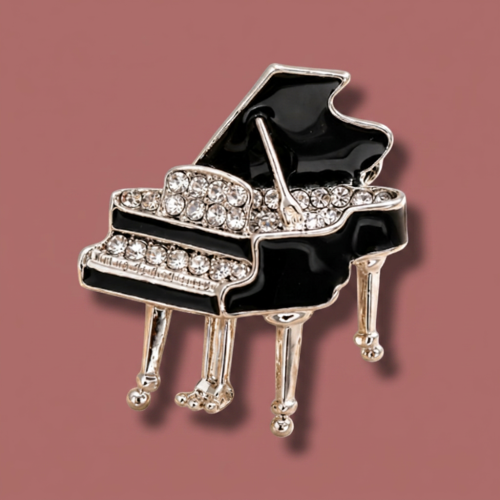 Audrey's - Crystal Grand Piano Brooch