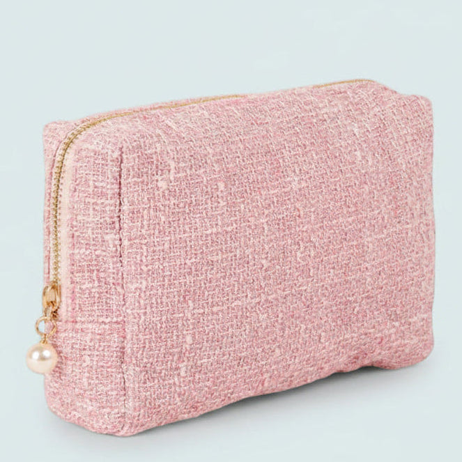 Audrey's - Pearl Accent Tweed Cosmetic Pouch