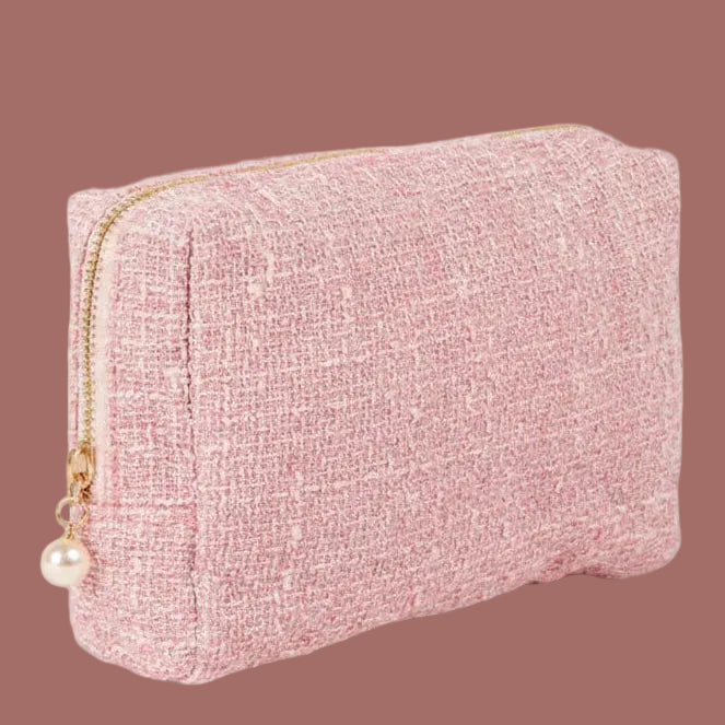 Audrey's - Pearl Accent Tweed Cosmetic Pouch