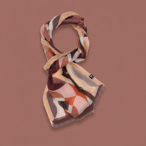 Fraas - Retro Geometric Print Lightweight Scarf