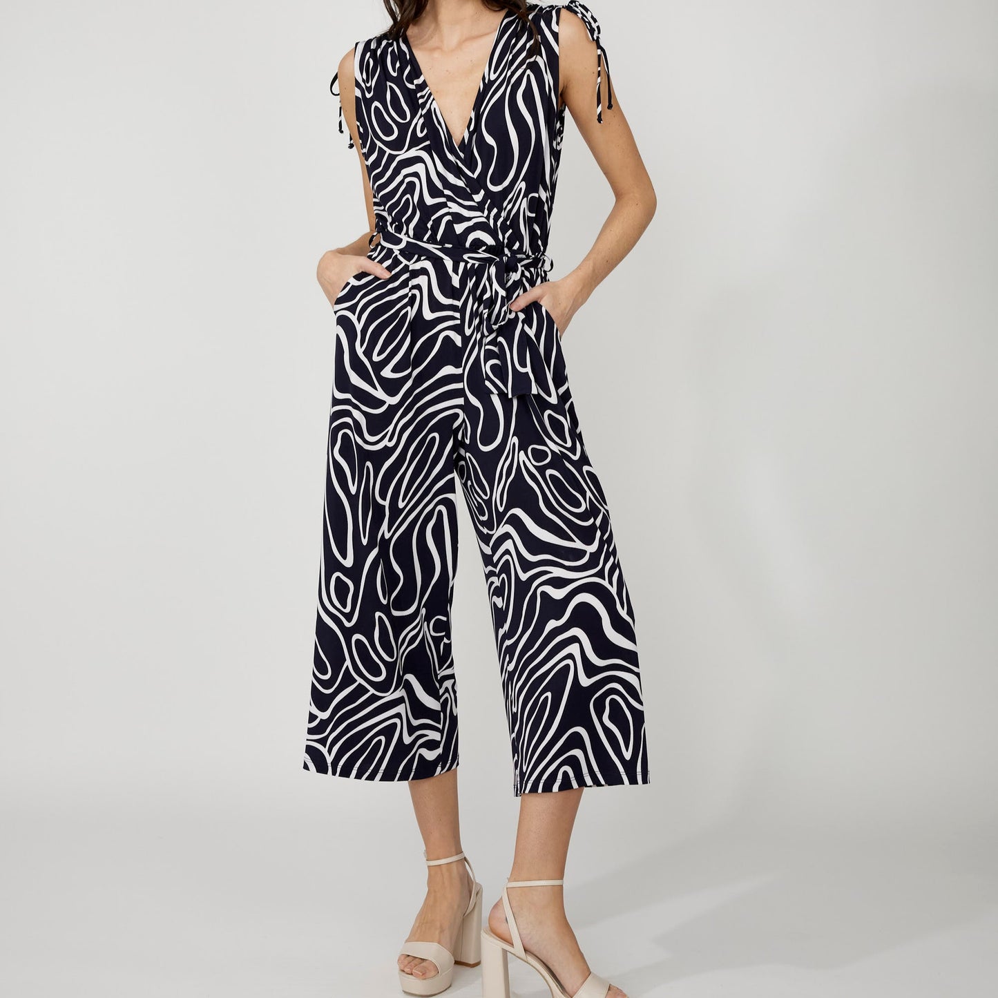 Compli K - Cropped V-Neck Jumpsuit