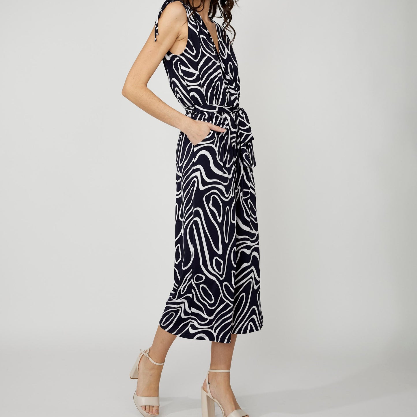 Compli K - Cropped V-Neck Jumpsuit