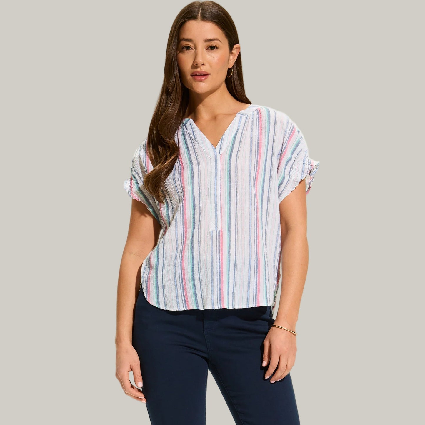 FDJ - Short Sleeve Stripe Top