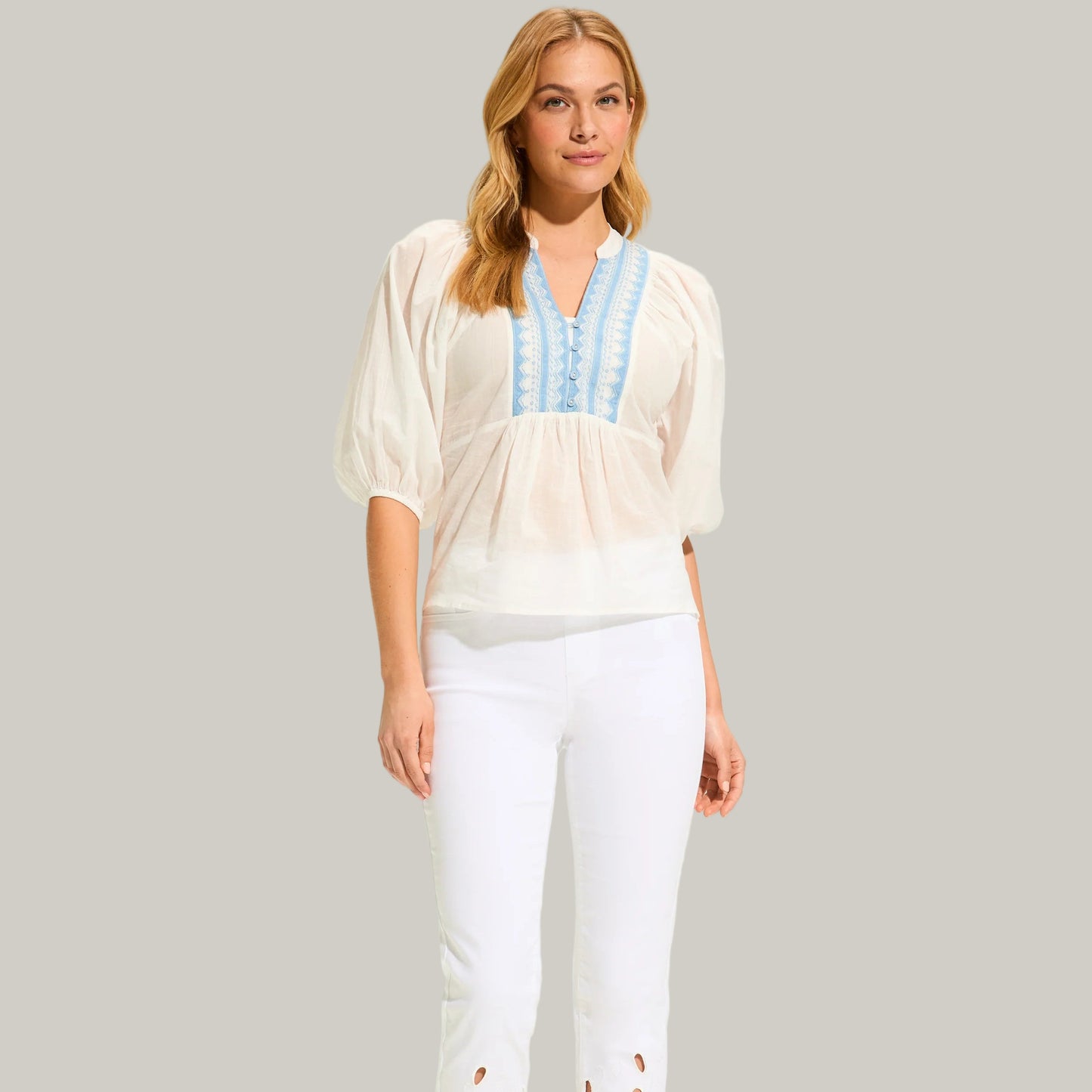 FDJ - Embellished Applique Blouse