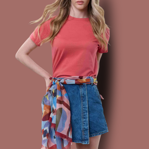 Fraas - Retro Geometric Print Lightweight Scarf