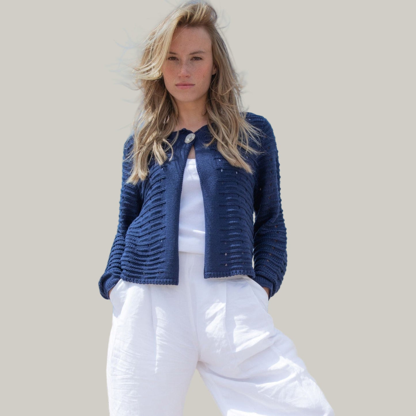 Marble - Cardigan With Button Closure