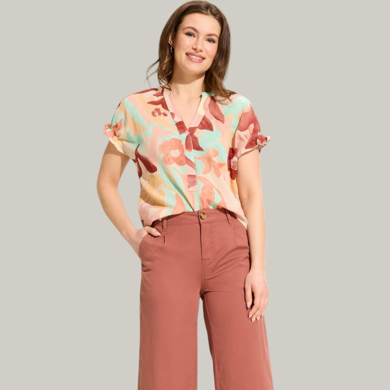 FDJ - Crinkle Printed Top
