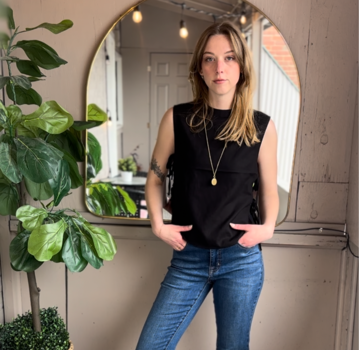 Trisha Tyler - Sleeveless Top With Side Ties