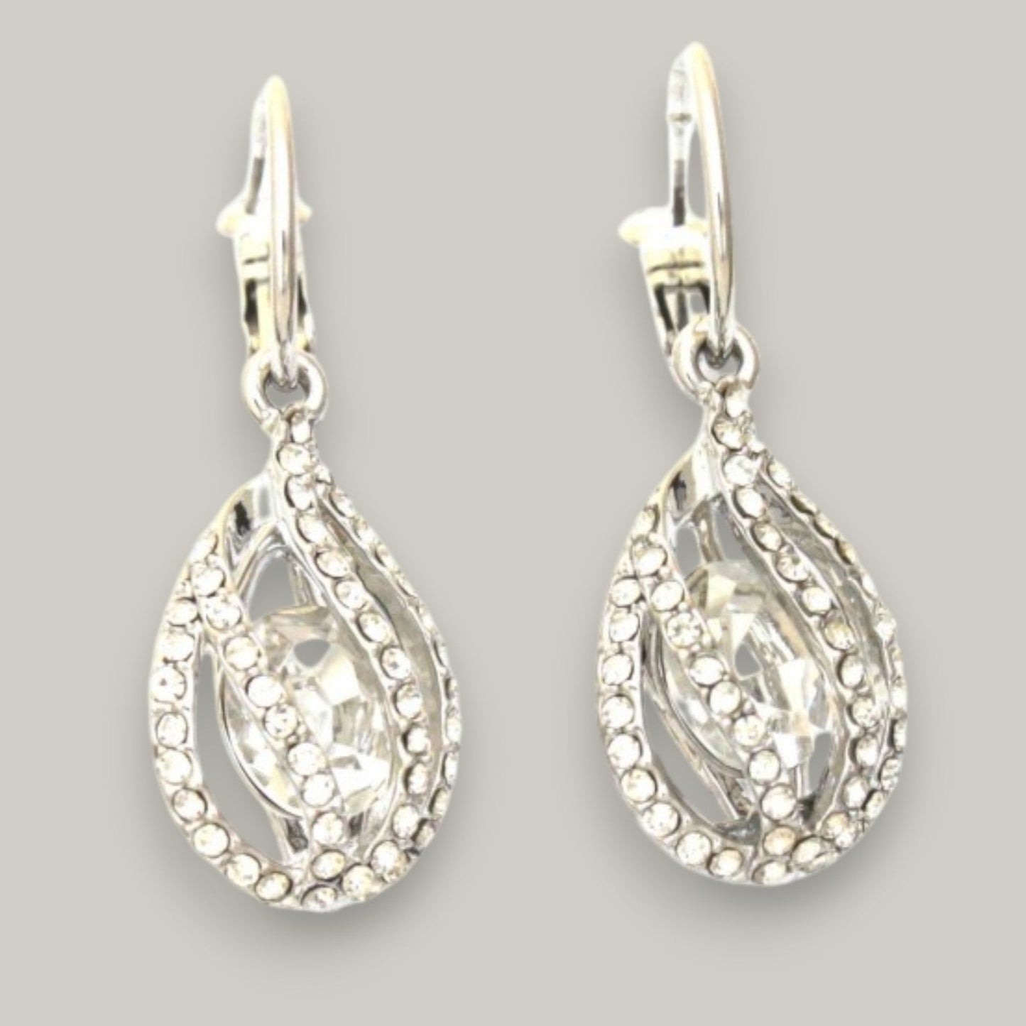 Evershine - Crystal Cage Drop Earrings