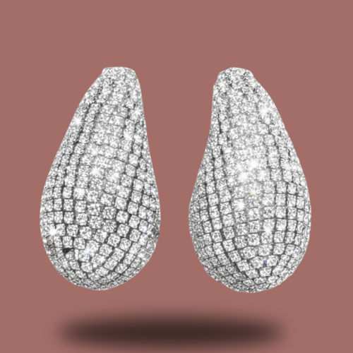 Audrey's - Radiant Teardrop Pavé Statement Earrings