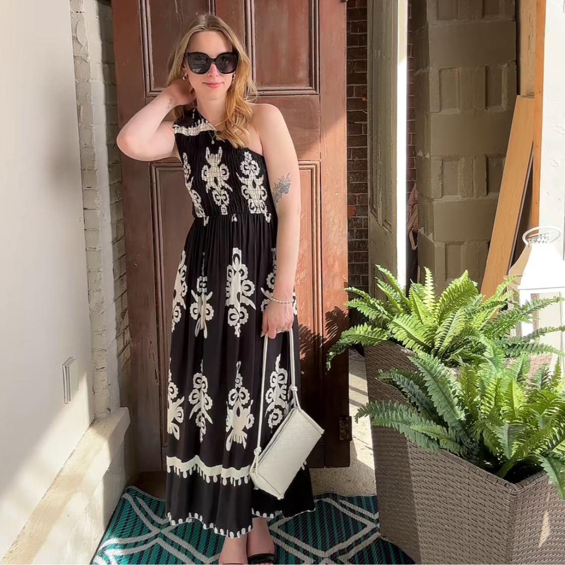 Angela Mara - Off-Shoulder Dress