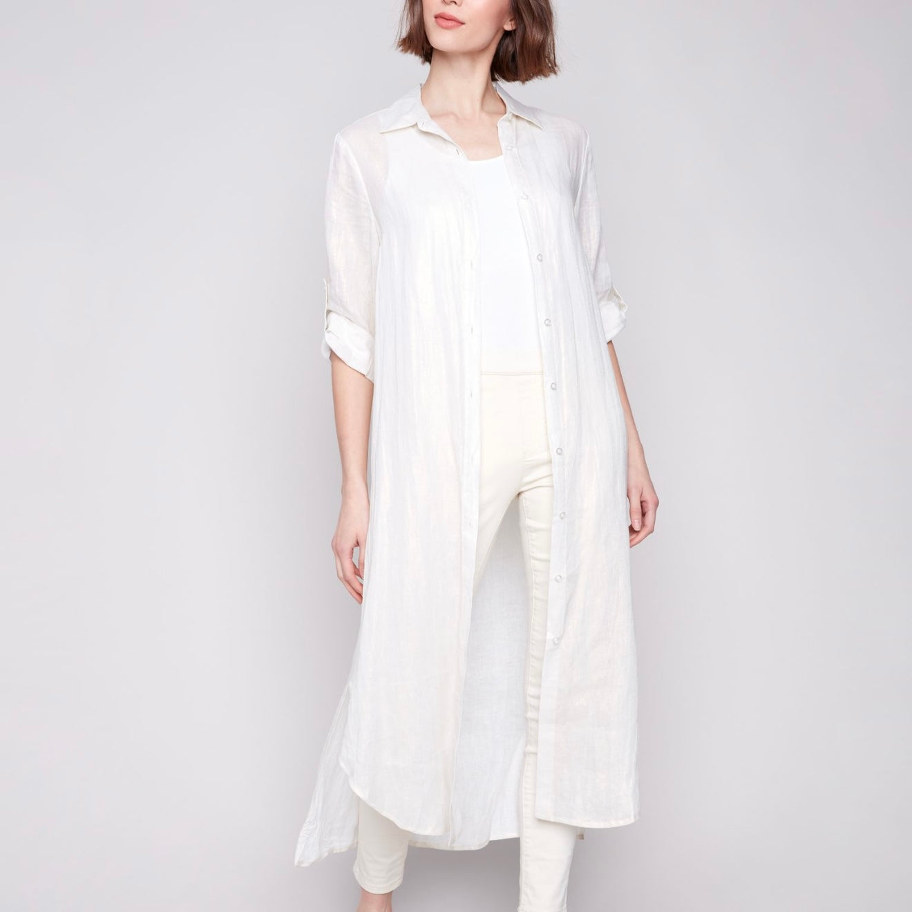 Charlie B - Foil Linen Tunic Dress