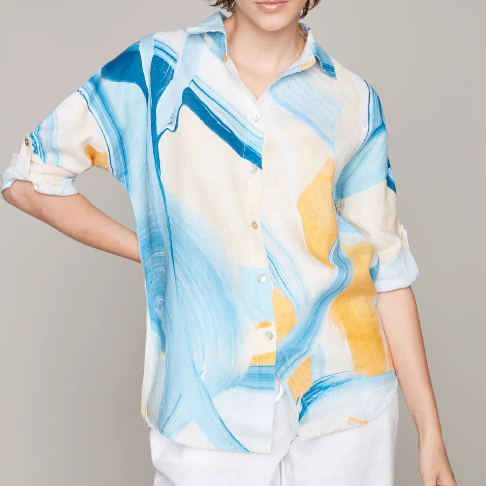 Claire Desjardins - Patterned 3/4 Sleeve Blouse