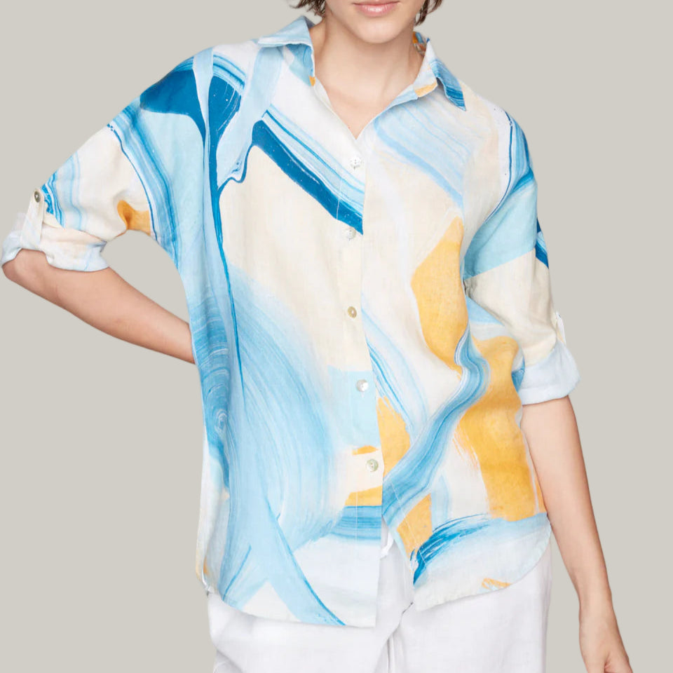 Claire Desjardins - Patterned 3/4 Sleeve Blouse