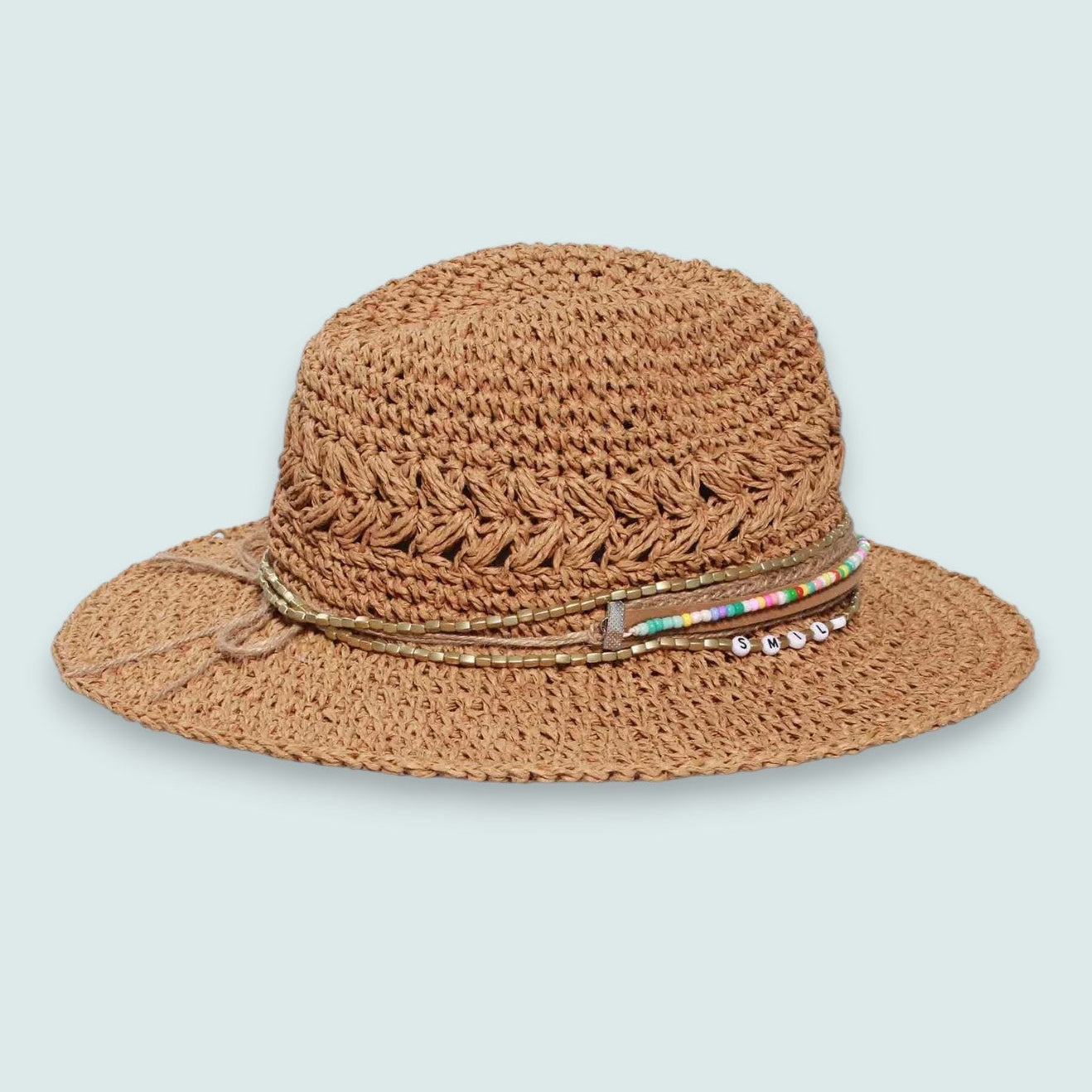 Loevenich - Boho Fedora With “Smile” Beaded Band