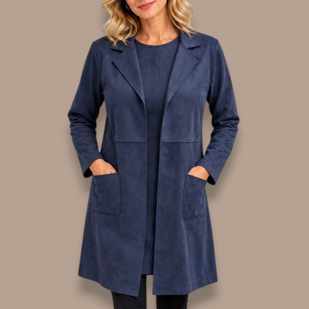 Tango Mango - Faux Suede Longline Jacket