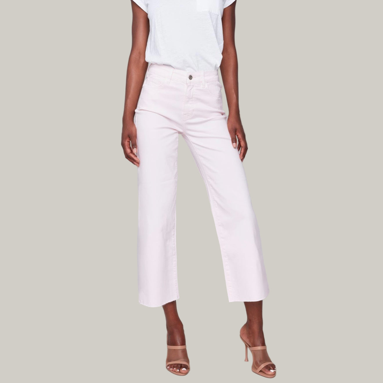 Charlie B - Flared Pants With Raw Edge