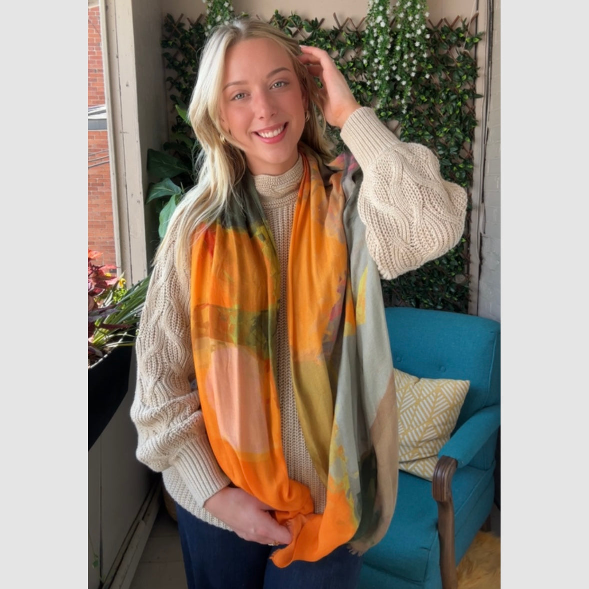 Fraas - Tangerine Twist Scarf
