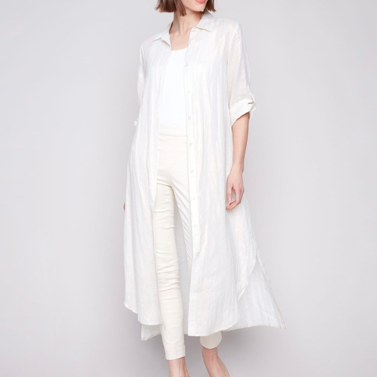 Charlie B - Foil Linen Tunic Dress