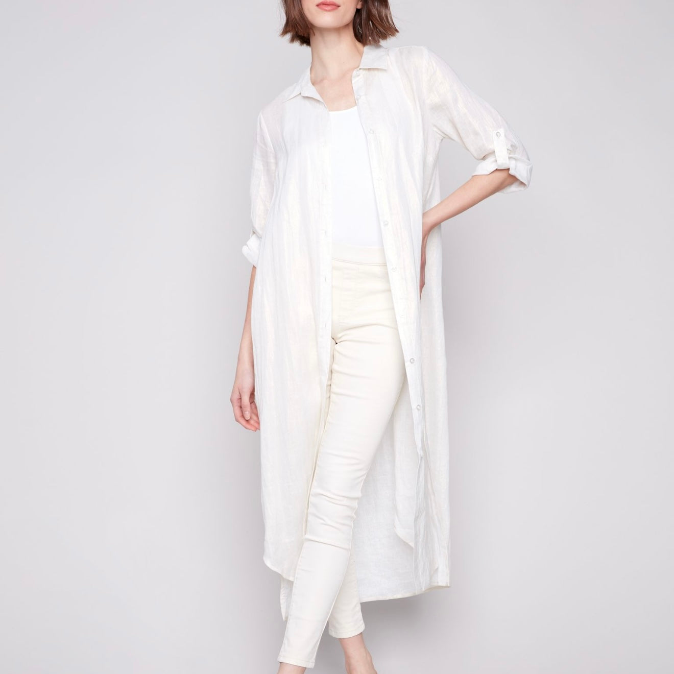 Charlie B - Foil Linen Tunic Dress