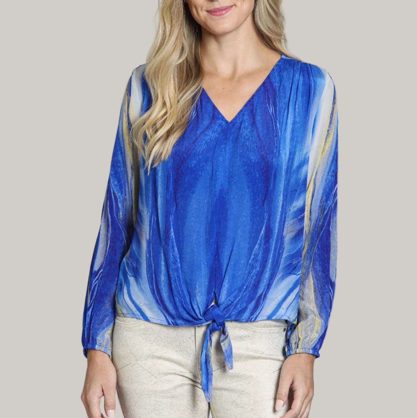 APNY - V-Neck Tie Front Top