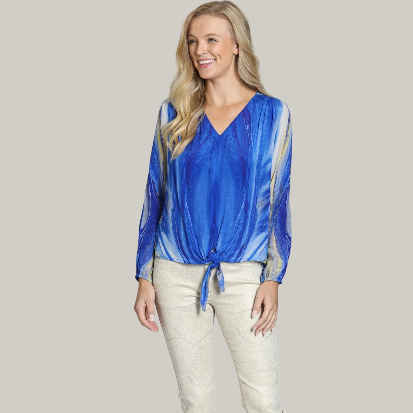 APNY - V-Neck Tie Front Top