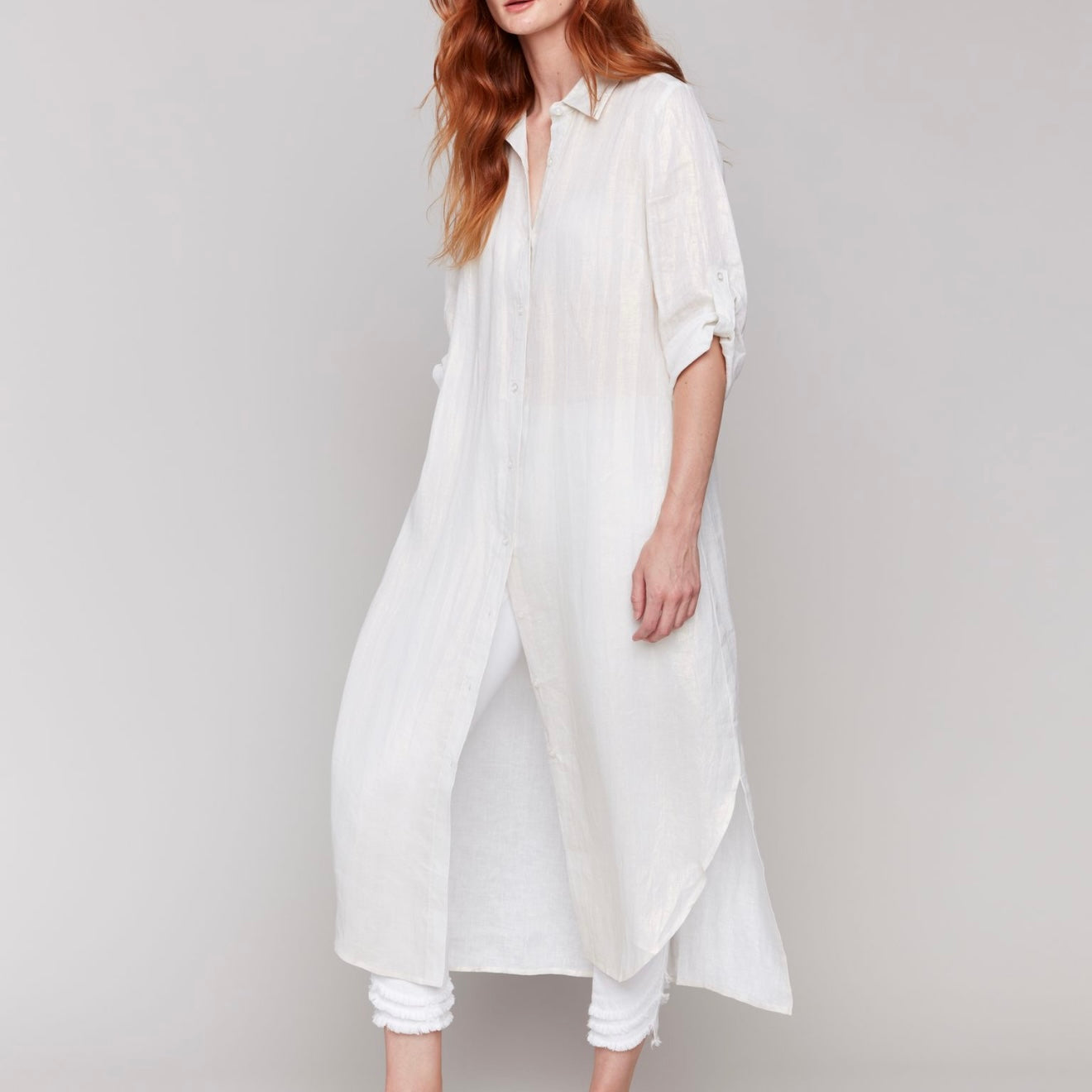 Charlie B - Foil Linen Tunic Dress