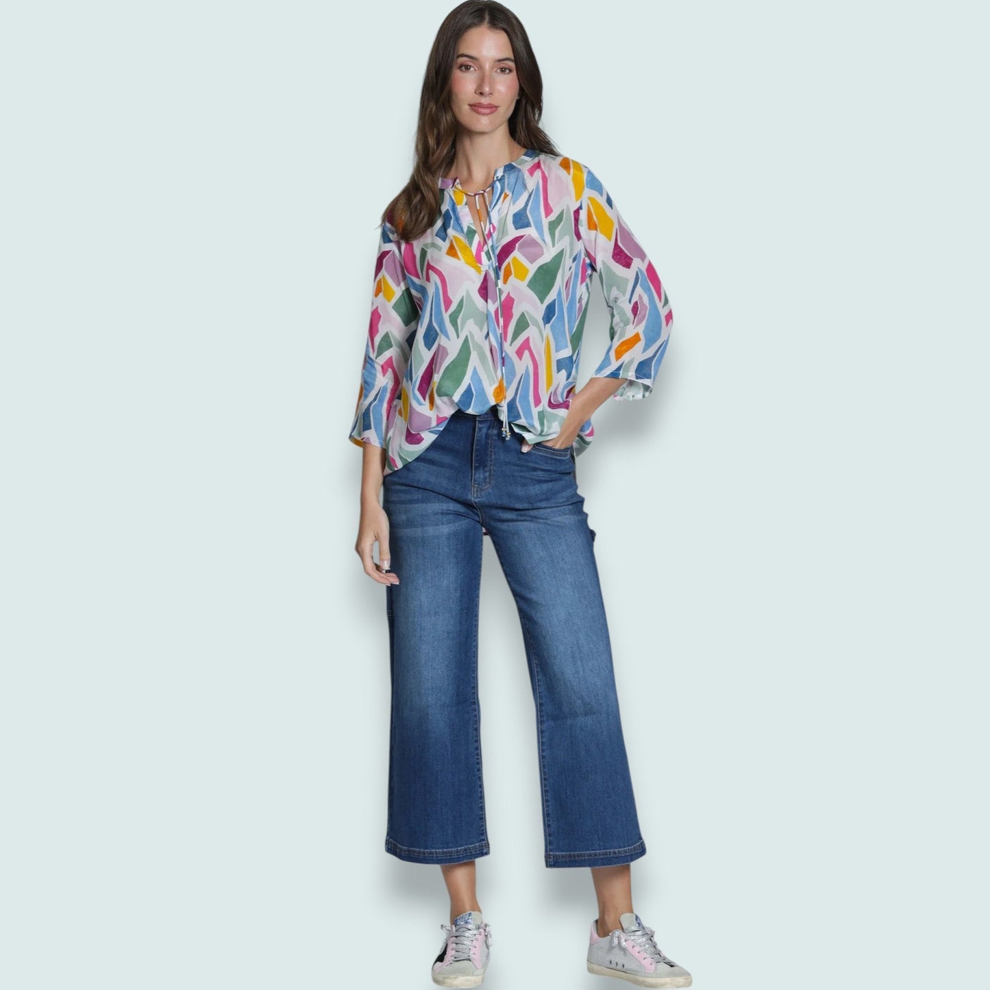 APNY - V-Neck Blouse With Tassel