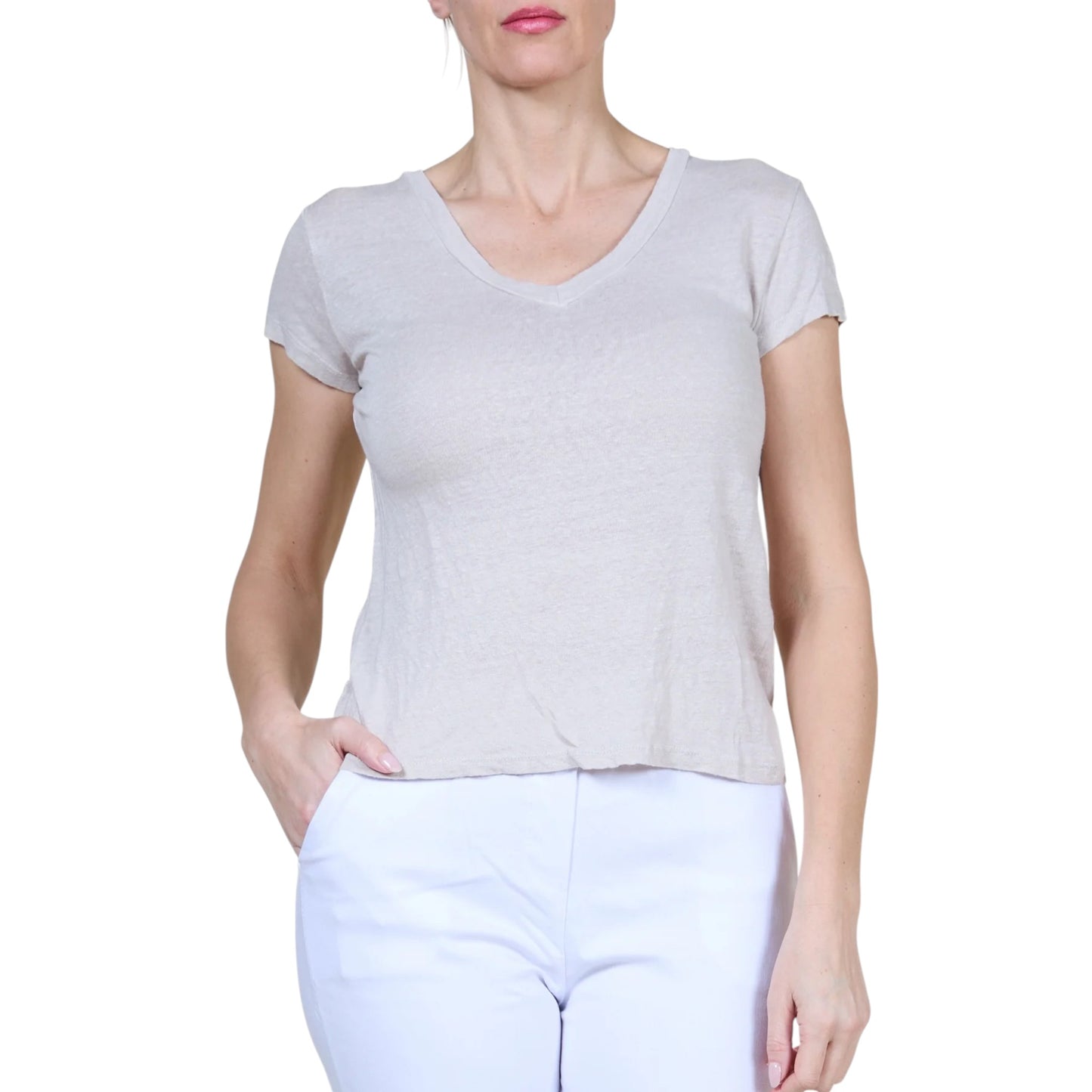 Angela Mara - Linen T-Shirt
