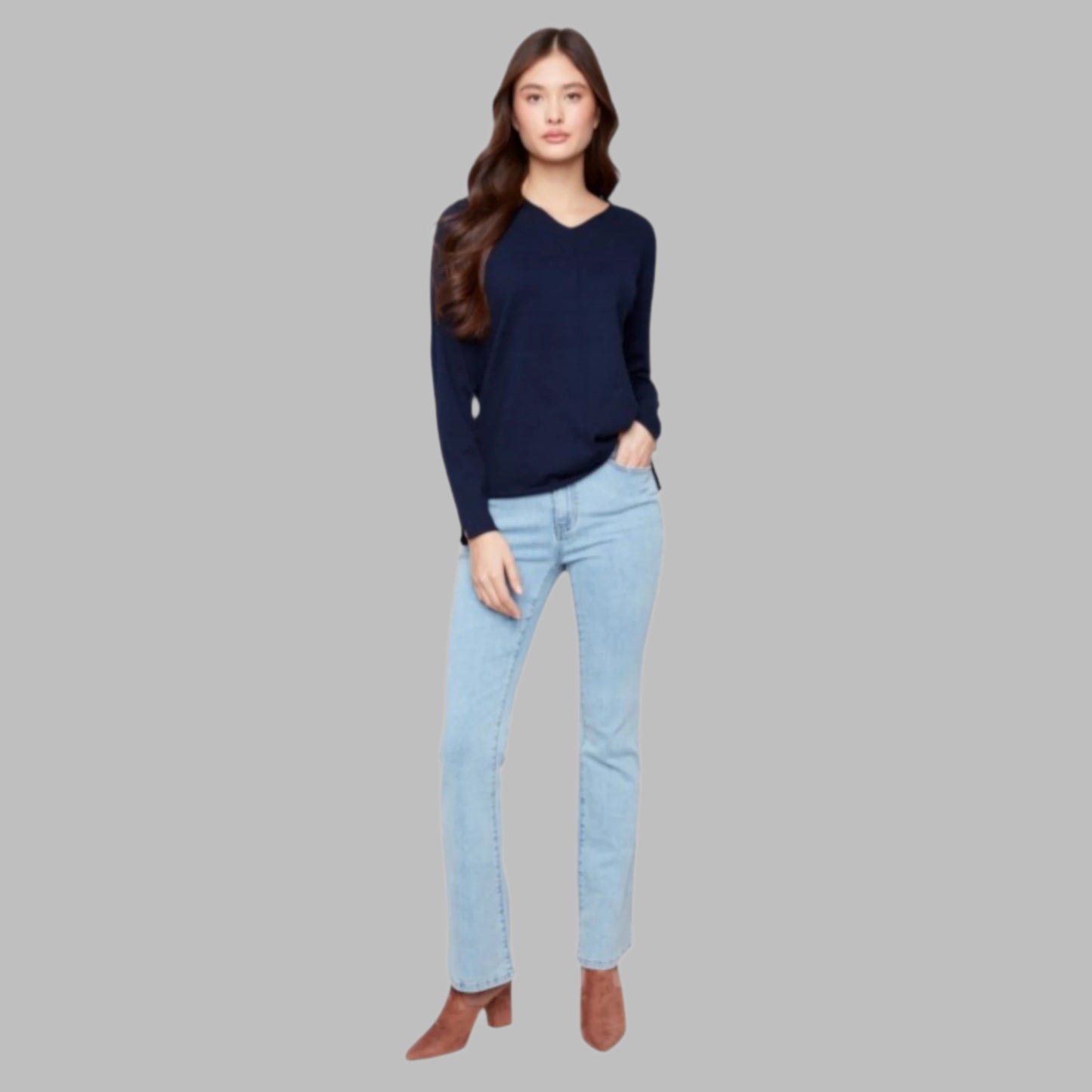 Charlie B - Basic V-Neck Sweater