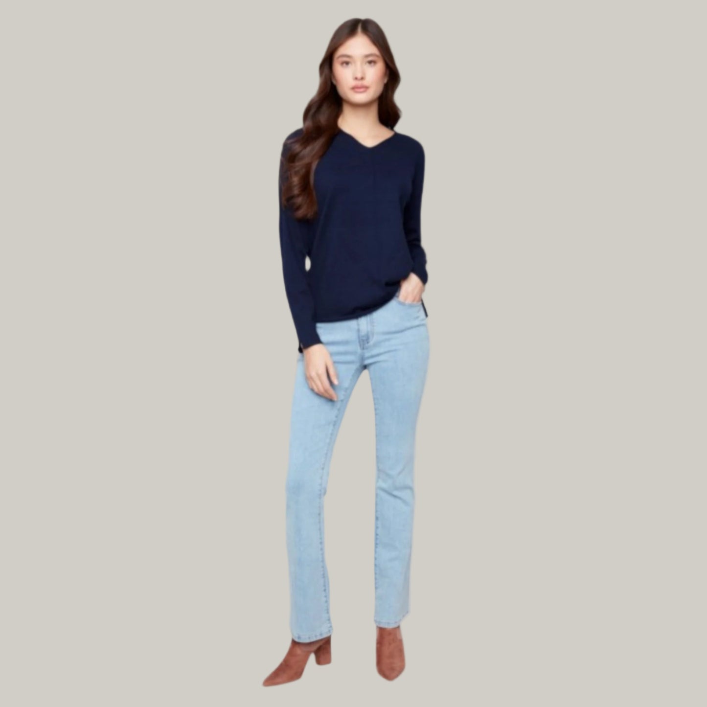 Charlie B - Basic V-Neck Sweater
