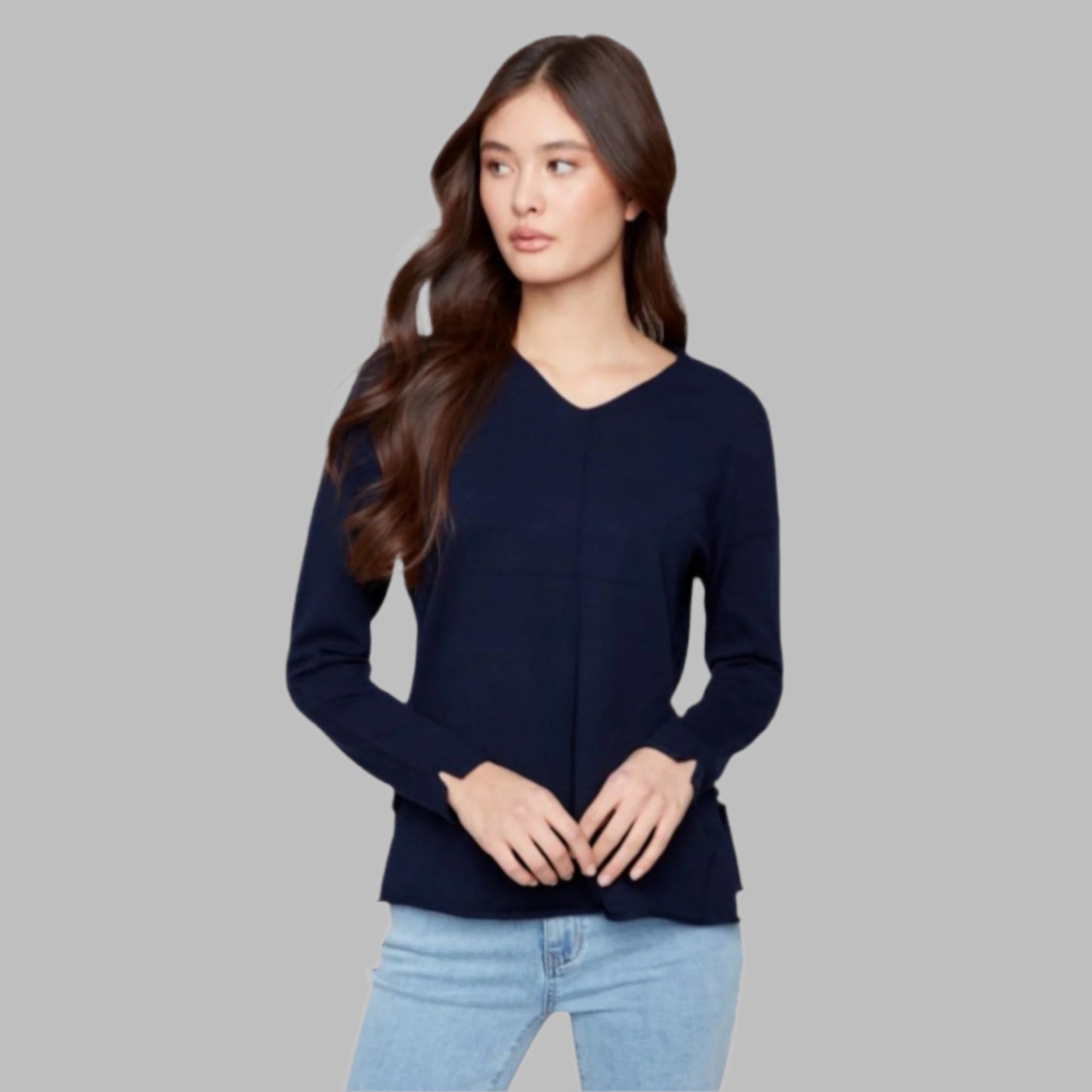 Charlie B - Basic V-Neck Sweater