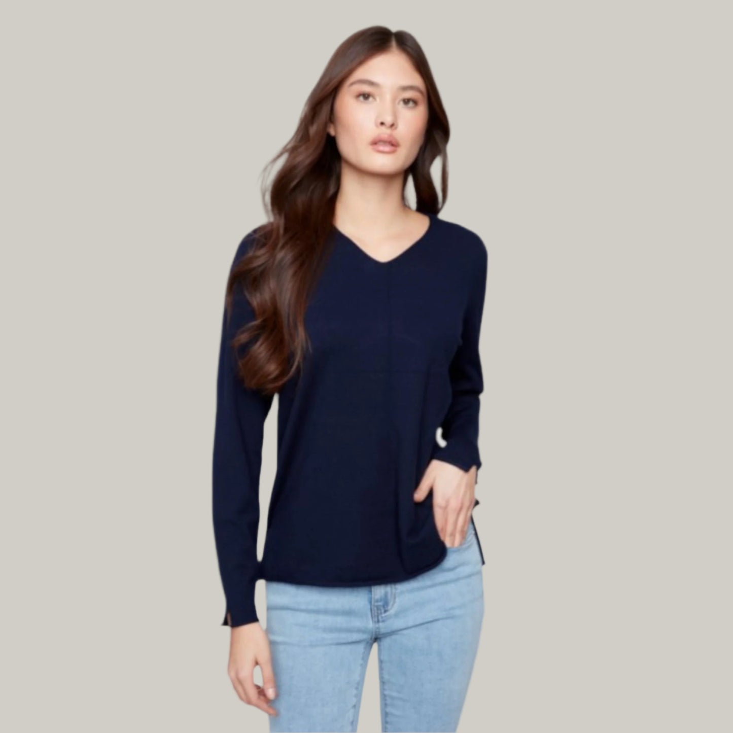 Charlie B - Basic V-Neck Sweater