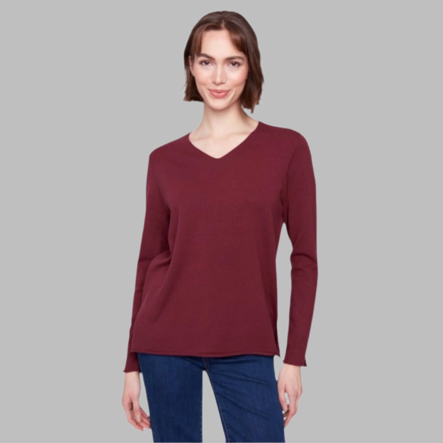 Charlie B - Basic V-Neck Sweater