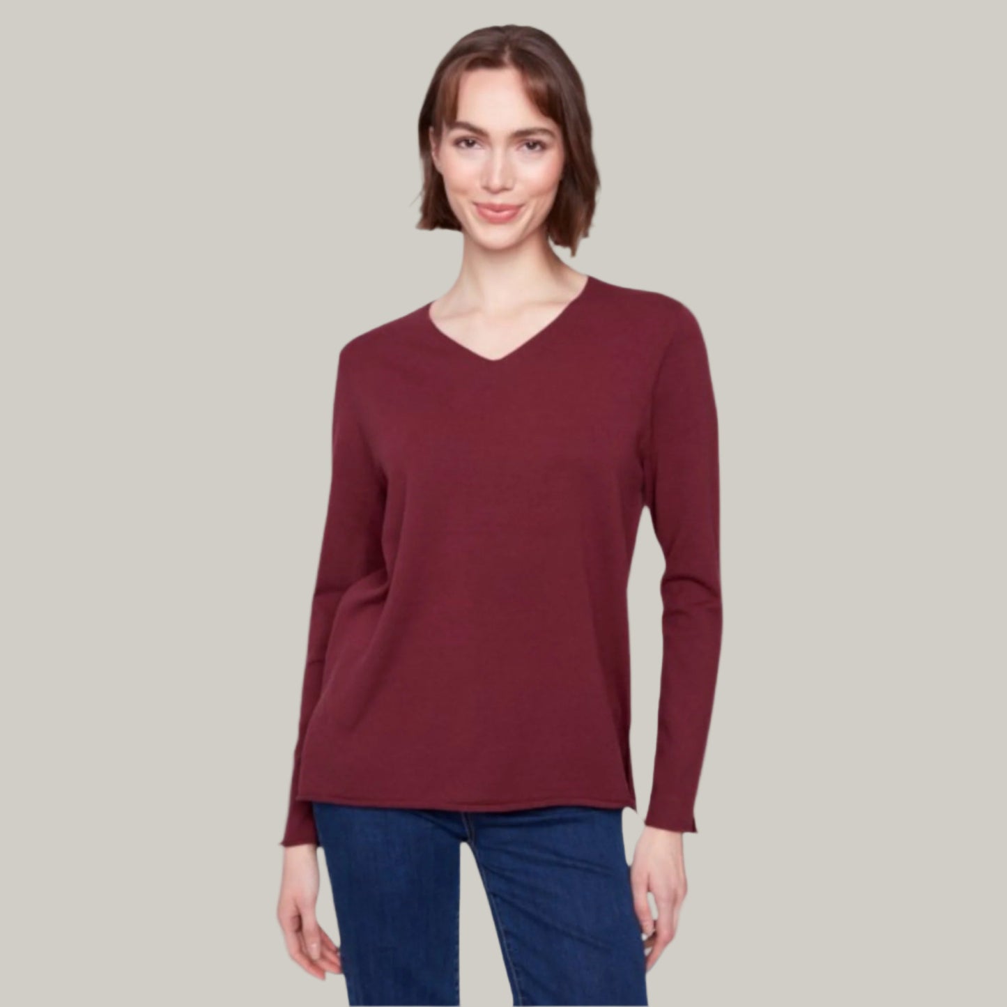Charlie B - Basic V-Neck Sweater