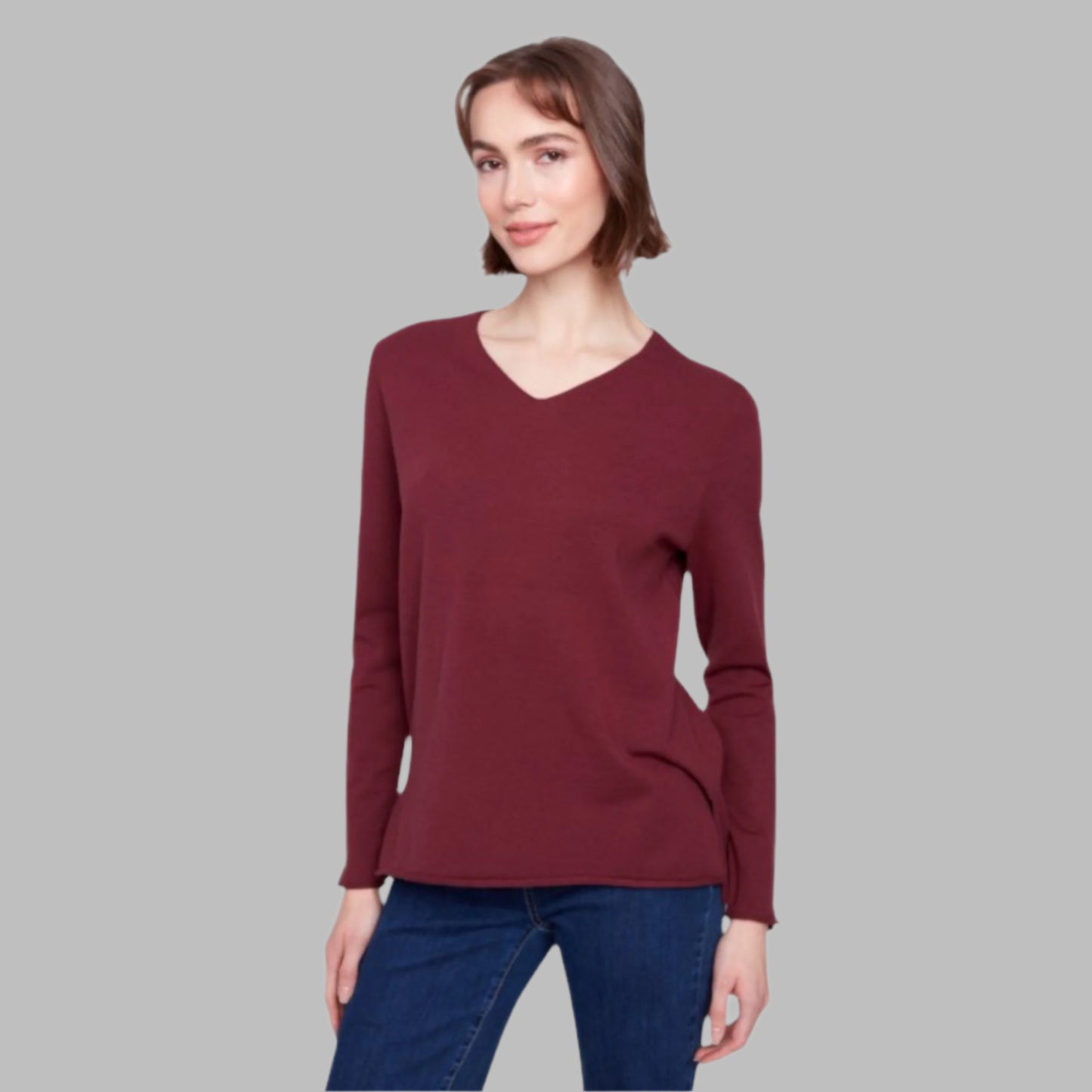 Charlie B - Basic V-Neck Sweater