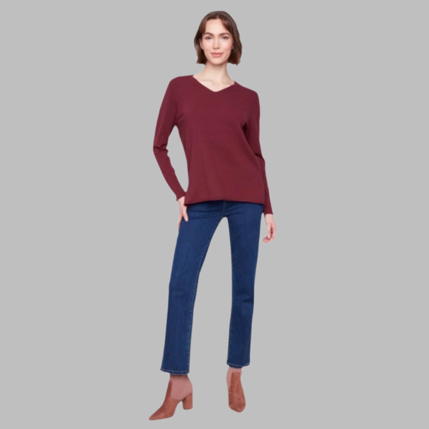 Charlie B - Basic V-Neck Sweater