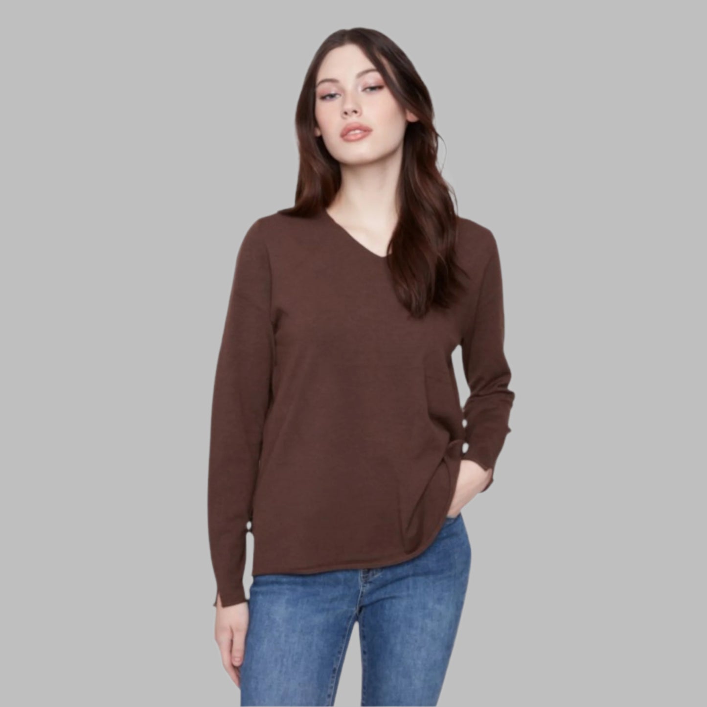 Charlie B - Basic V-Neck Sweater
